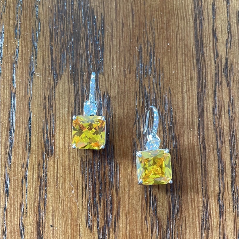 Stunning Yellow “Diamond” Earrings